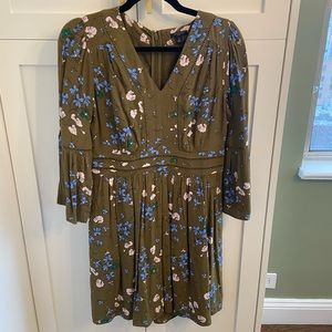 Olive Floral Ann Taylor Dress
